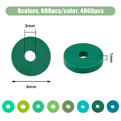 4800Pcs 8 Colors Handmade Polymer Clay Beads&nbsp;CLAY-HY0001-04