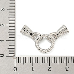 Brass Micro Pave Cubic Zirconia Fold Over Clasps&nbsp;KK-P277-42P