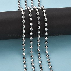 Non-Tarnish 3.28 Feet 304 Stainless Steel Ball Chains&nbsp;X-CHS-A002B-6.0mm