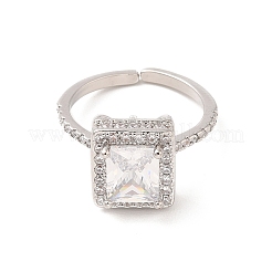 Brass Micro Pave Cubic Zirconia Rings&nbsp;RJEW-R146-06D-P