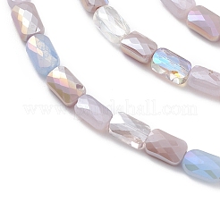 Gradient Color Electroplate Glass Bead Strands&nbsp;GLAA-E042-01B