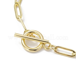 Golden 304 Stainless Steel Charm Bracelets with Brass Paperclip Chains&nbsp;BJEW-JB10031-03