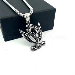 Retro Mythical 304 Stainless Steel Dragon Pendant Necklaces for Men Women&nbsp;XN5499