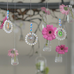 3Pcs Glass Pendant Decorations&nbsp;HJEW-FH00050