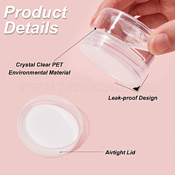 8Pcs Transparent Plastic Empty Portable Facial Cream Jar&nbsp;CON-CP0001-015C
