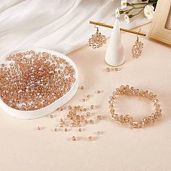 10 Strands 2 Style Transparent Electroplate Glass Beads Strands&nbsp;EGLA-SZ0001-36A