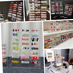 2 Sets 2 Style Assembled Acrylic Nail Art Display Rack&nbsp;ODIS-PH0001-65