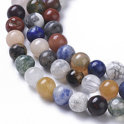 Natural Mixed Gemstone Beads Strands&nbsp;G-F668-08-4mm