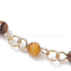 3Pcs 3 Styles Natural Mixed Gemstone & Cat Eye Faceted Round Beads Link Bracelets for Women Men&nbsp;BJEW-JB12507