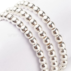 3Pcs 3 Style Natural White Jade & Synthetic Hematite Beaded Stretch Rings Set with Crescent Moon Charm&nbsp;RJEW-JR00469-01