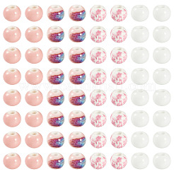 80Pcs 4 Colors Handmade Porcelain Beads&nbsp;PORC-TA0001-53B