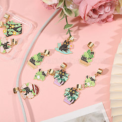12Pcs 6 Style Alloy Enamel Stethoscope Pendant Decorations&nbsp;HJEW-FH00122