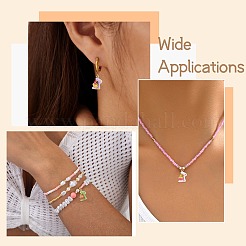 8Pcs 4 Colors Alloy Enamel Pendants&nbsp;ENAM-CJ0007-54