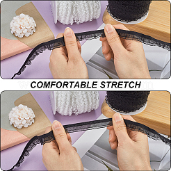 1 Roll 2-Layer Nylon Pleated Elastic Lace Trim&nbsp;OCOR-GF0003-73B