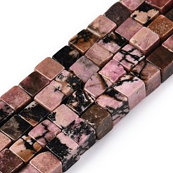 Natural Rhodonite Beads Strands&nbsp;G-T139-6x6-16A