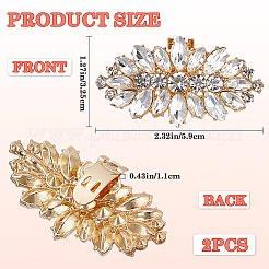 2Pcs Alloy Rhinestone Shoe Decorations&nbsp;FIND-CP0002-21