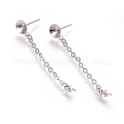 Brass Stud Earring Findings&nbsp;LS-EJEW-J097-J01-P