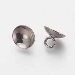 304 Stainless Steel Bead Cap Pendant Bails&nbsp;STAS-L205-20P
