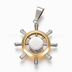 PVD Vacuum Plating 304 Stainless Steel Rhinestone Pendants&nbsp;STAS-F168-33GP