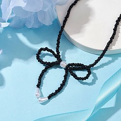 Bowknot 304 Stainless Steel Necklaces&nbsp;NJEW-JN04670-02