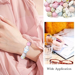 70Pcs 8 Styles Food Grade Eco-Friendly Silicone Beads&nbsp;SIL-YW0002-46