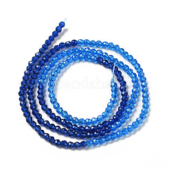 2 Colors Transparent Glass Beads Strands&nbsp;GLAA-G093-01E