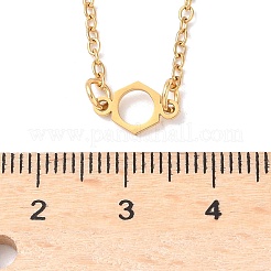 304 Stainless Steel Chemical Symbol Pendant Necklaces&nbsp;NJEW-Z073-03G-01