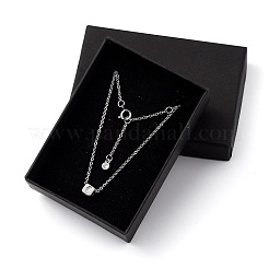 Cube Micro Pave Cubic Zirconia Pendant Necklaces & Bracelets Sets&nbsp;SJEW-JS01116-01