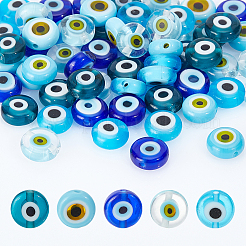 60pcs 5 colors Handmade Evil Eye Lampwork Beads&nbsp;LAMP-NB0001-87