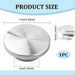 Flat Round Mini Aluminium Alloy Rotated Turntable Sculpting Pottery Wheel&nbsp;TOOL-WH0053-24P