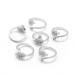 Brass Finger Cup Peg Ring Settings&nbsp;KK-L184-48P