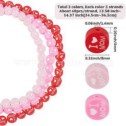 6 Strands 3 Colors Handmade Polymer Clay Bead Strands&nbsp;CLAY-PA0001-43