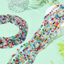 20 Strands Transparent Glass Beads Strands&nbsp;EGLA-PA0001-47B