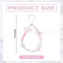 2Pcs Acrylic Mobile Straps&nbsp;AJEW-LP0001-42