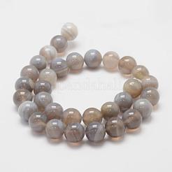 Natural Striped Agate/Banded Agate Bead Strands&nbsp;G-K155-D-6mm-02