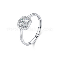 Rhodium Plated 925 Sterling Silver Moissanite Finger Rings for Women&nbsp;WG1C4E3-04