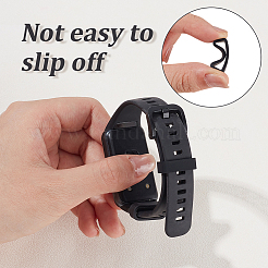 30Pcs 3 Styles Rectangle Silicone Retainer Buckle Holder Watchbands Retaining Hoop Replacement Watch Strap Clasp&nbsp;FIND-CN0002-39A