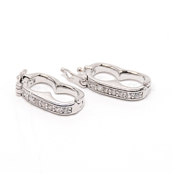 Brass Peanut Enhancer Clasp&nbsp;PURS-WH0001-01P