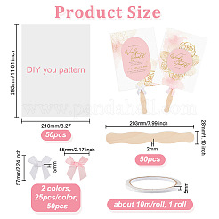 DIY Hand Held Parlor Fans Making Kit&nbsp;DIY-OC0010-81