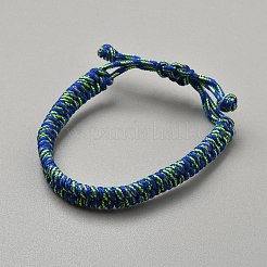 12Pcs 12 Colors Survival Polyester Cord String Bracelets for Hiking Camping Outdoor&nbsp;BJEW-WH0031-008