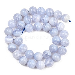 Natural Blue Lace Agate Beads Strands&nbsp;G-D106-A01-10mm