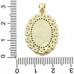 Brass Brass Micro Pave Cubic Zirconia Pendants&nbsp;KK-C087-04G