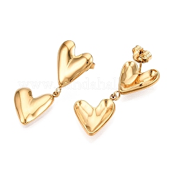 Ion Plating(IP) 304 Stainless Steel Stud Dangle Earrings&nbsp;EJEW-G395-33G
