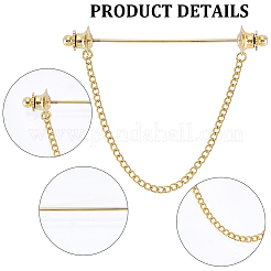 2Pcs 2 Colors Brass Tie Clip&nbsp;AJEW-CY0002-71