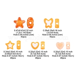 200Pcs 5 Styles Transparent Acrylic Beads&nbsp;TACR-FS0001-54C