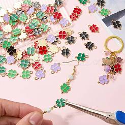 100Pcs 5 Colors Alloy Enamel Pendants&nbsp;ENAM-SZ0002-98