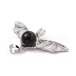 Natural Golden Sheen Obsidian Pendants&nbsp;KK-A173-11P