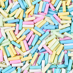 Baking Paint Glass Twisted Bugle Beads&nbsp;GLAA-SZC0007-03