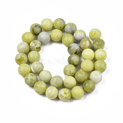 Natural Yellow Mustard Jasper Beads Strands&nbsp;G-Q462-10mm-39