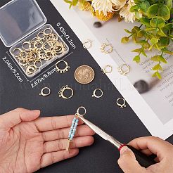 50Pcs 4 Style Rack Plating Brass & 304 Stainless Steel Leverback Earring Findings&nbsp;DIY-CN0002-53